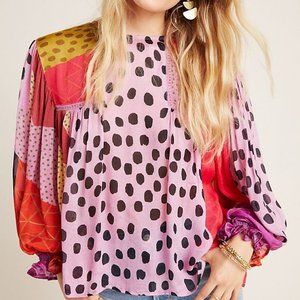 Anthropologie Bl-nk Miranda Peasant Blouse